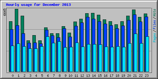 Hourly usage for December 2013