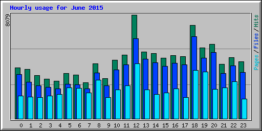 Hourly usage for June 2015